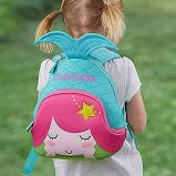 Mermaid Plush Cuddly Kids Animal Blanket and Toddlers Backpack (Pink Mermaid)