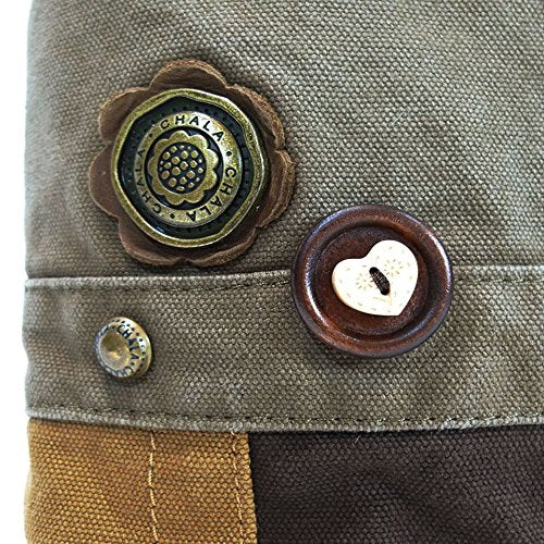 Chala Patch Crossbody Messenger Handbag - Olive (Squirrel)