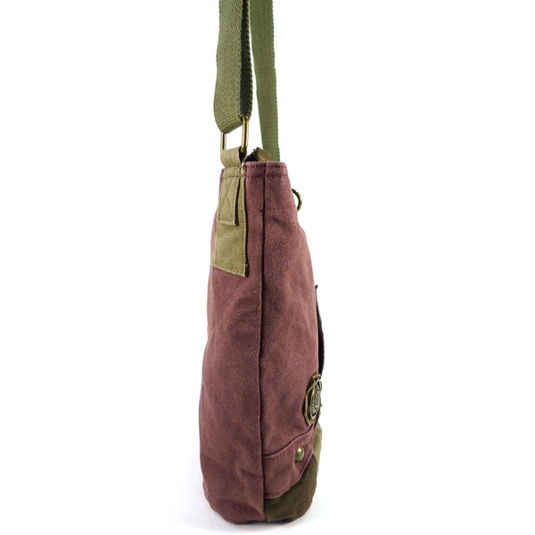 Chala Patchwork Crossbody Canvas Messenger Handbag (Tropical Fish)