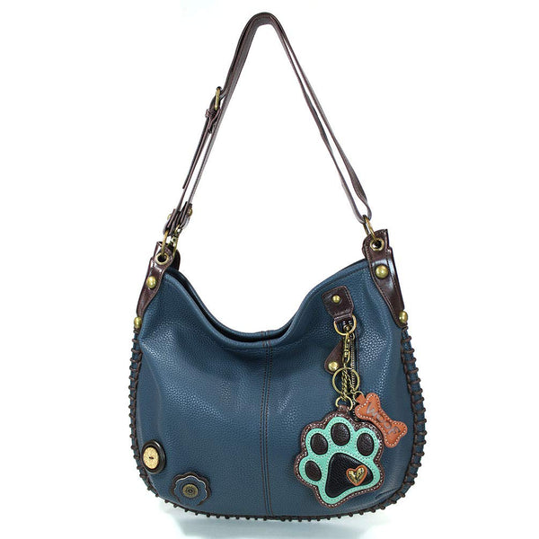 CHALA Handbags Hobo Crossbody or Shoulder Convertible Large Chala Purse- Navy Blue (20 Styles)