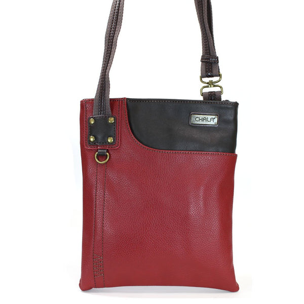Chala Crossbody SWING Bag Vegan Leather (Burgundy Music)
