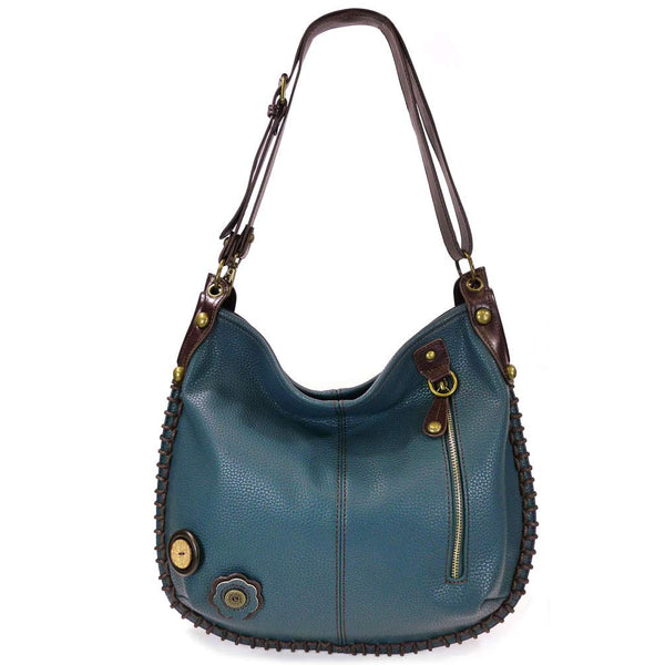 CHALA Handbags Hobo Crossbody or Shoulder Convertible Large Chala Purse- Navy Blue (20 Styles)