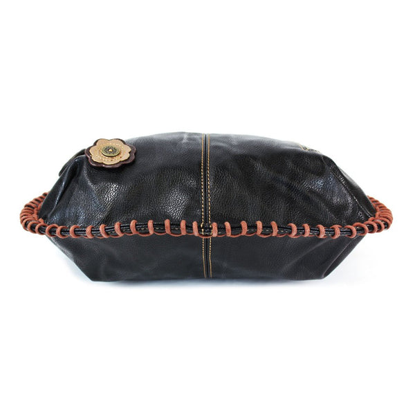Chala Hobo Crossbody Large Tote Bag DRAGONFLY Vegan leather Convertible Black