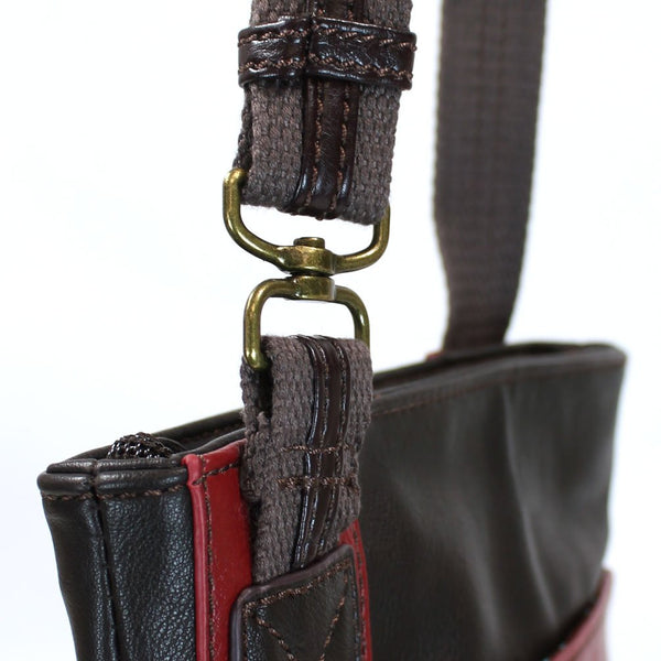 Chala Crossbody SWING Bag Vegan Leather (Burgundy Music)