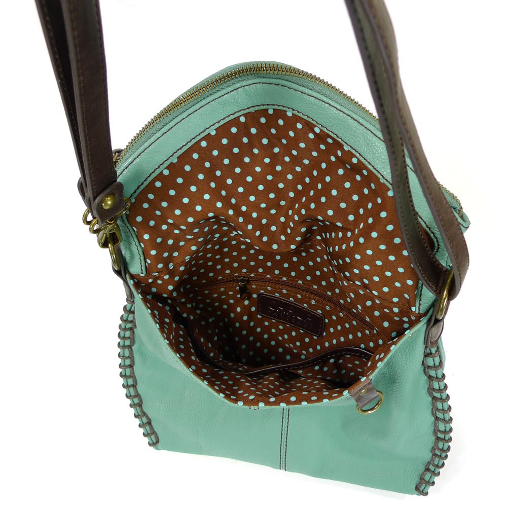 Metallic Turquoise Crossbody Bag