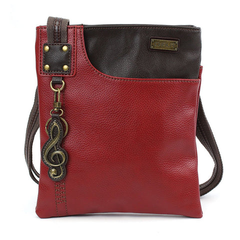 Chala Crossbody SWING Bag Vegan Leather (Burgundy Music)