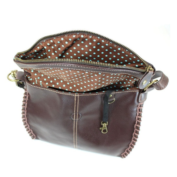 Charming Crossbody Bag Chala PU Leather (Dark Brown-Metal Dog)