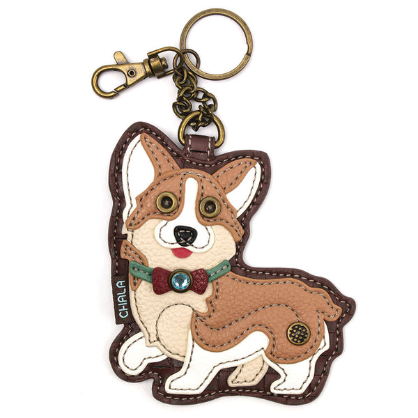 Chala Decorative Purse Charm, Key fob, Coin Purse - Corgi