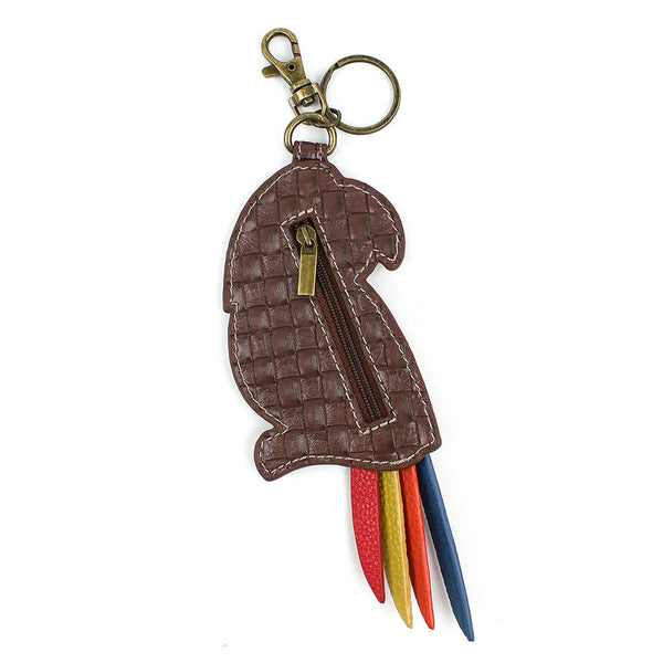 Chala Decorative Purse Charm, Key fob, coin purse - (Parrot -RED) - Animal-Bags.com