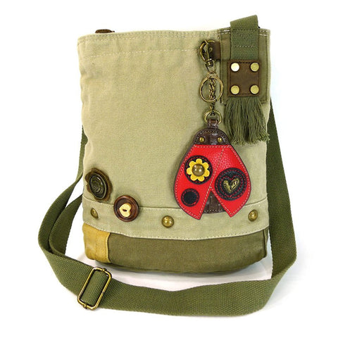 Ladybug Patch Crossbody Bag (Sand)
