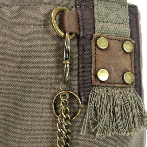 Chala Wiener Dog Patch Crossbody Bag, Olive