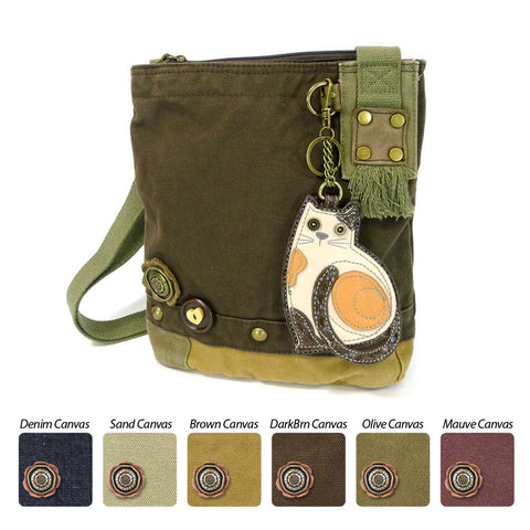 Chala Patch Crossbody Bag+Coin Purse (LaZzy Cat) - Animal-Bags.com