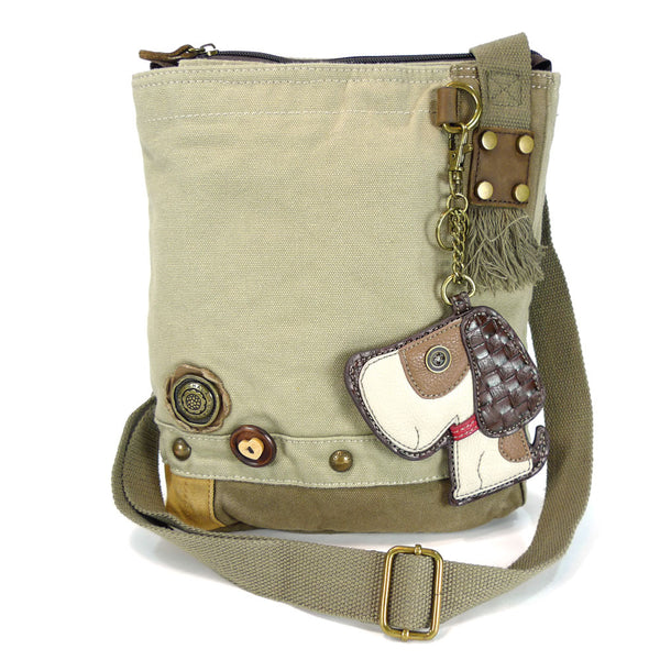 Chala Patch Crossbody Bag + Faux Leather Coin Purse (Toffee Dog) - Animal-Bags.com