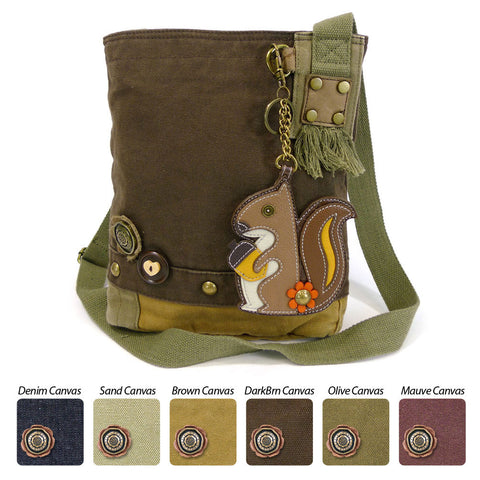 Chala Patch Crossbody Bag+ Coin Purse (Squirrel) - Animal-Bags.com